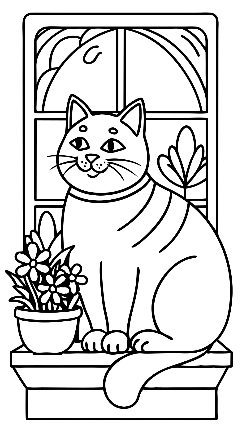 fat cat coloring pages